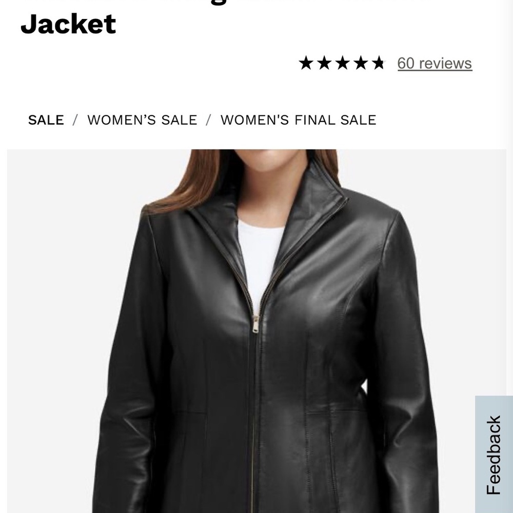 Cole Haan Women's Black Leather Jacket